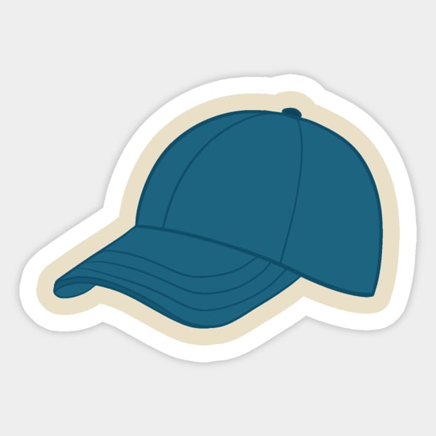 Blue Baseball Cap Sticker by KawaiinDoodle